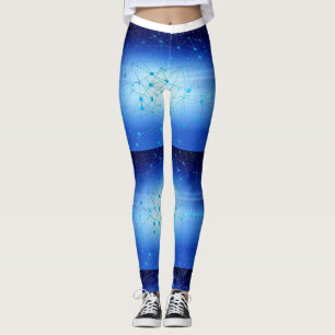 Abstract in Blue #1 Leggings