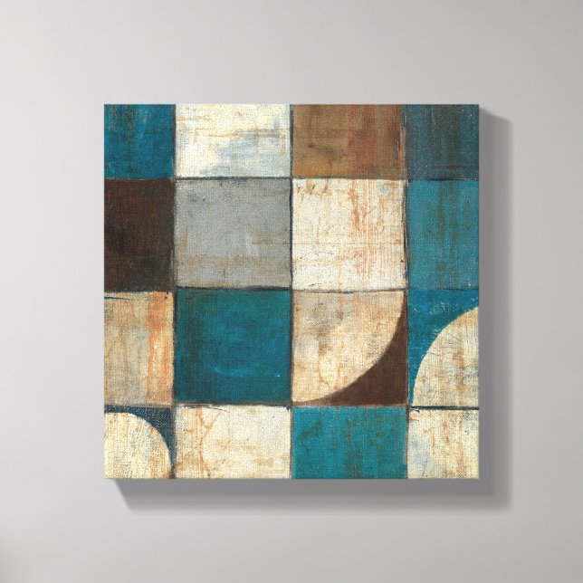 Abstract in Blue and Brown Canvas Print (Front)
