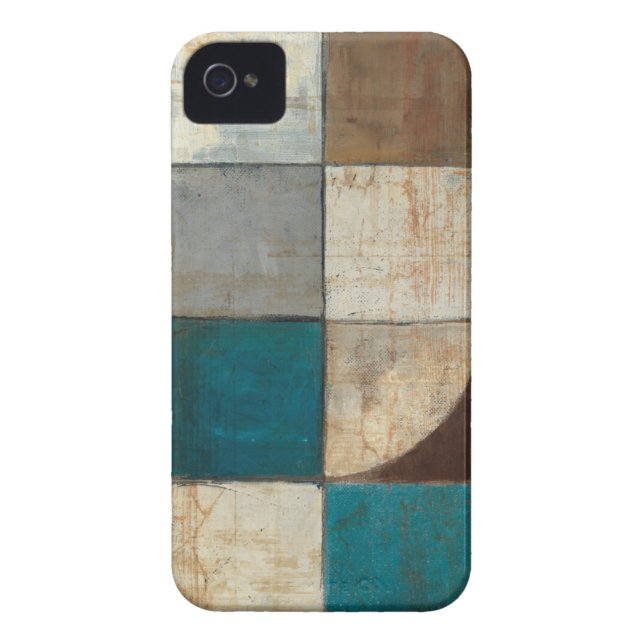 Abstract in Blue and Brown Case-Mate iPhone Case (Back)