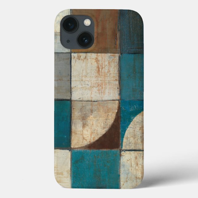 Abstract in Blue and Brown Case-Mate iPhone Case (Back)