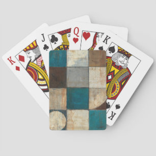 Abstract in Blue and Brown Playing Cards