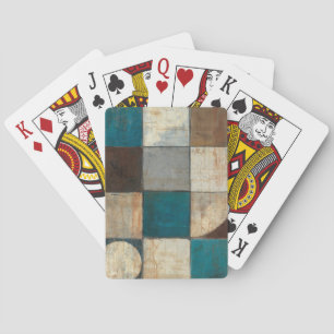 Abstract in Blue and Brown Playing Cards