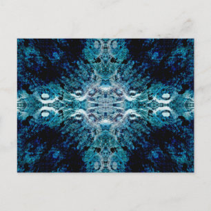 Abstract in Blue and Teal. Some soft edges. Postcard