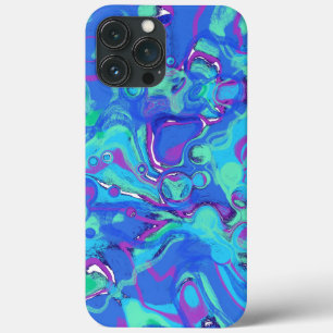 Abstract In Blues, Greens, & Purples iPhone 13 Pro Max Case