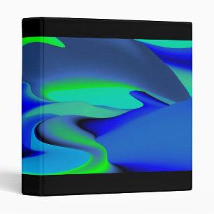Abstract in green and blue binder