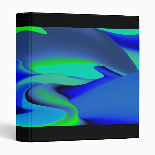 Abstract in green and blue binder (Front/Spine)