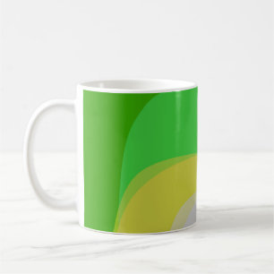 Abstract In Green And Yellow 1004 Coffee Mug