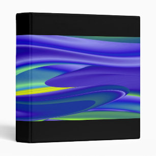 Abstract in green yellow purple binder