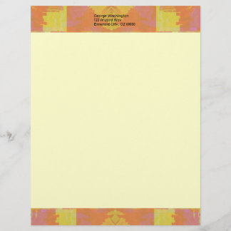 Abstract in Orange and Yellow Letterhead