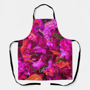 Abstract In Purples, Oranges, & Greens Apron