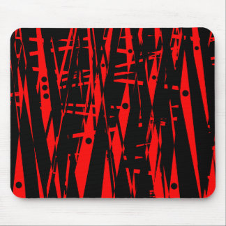 Abstract in Red and Black Mouse Pad