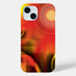 Abstract in Reds and Yellows iPhone 15 Case