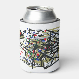 Abstract in Tape & Letterforms 1 Can Cooler