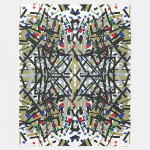 Abstract in Tape & Letterforms 1 Fleece Blanket