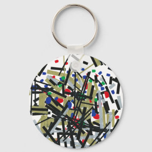 Abstract in Tape & Letterforms 1 Keychain
