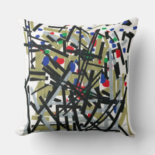 Abstract in Tape & Letterforms 1 Throw Pillow
