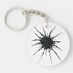 Abstract in Tape & Letterforms 3 Keychain