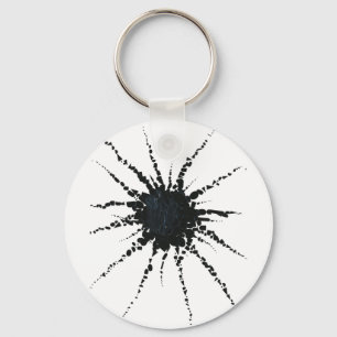 Abstract in Tape & Letterforms 3 Keychain