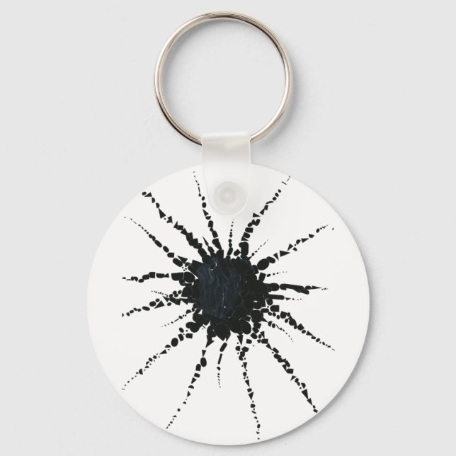 Abstract in Tape & Letterforms 3 Keychain (Front)