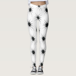 Abstract in Tape & Letterforms 3 Leggings