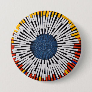 Abstract in Tape—Starburst 3 Inch Round Button