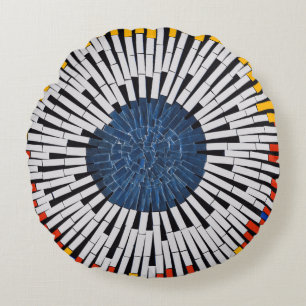 Abstract in Tape—Starburst Round Pillow