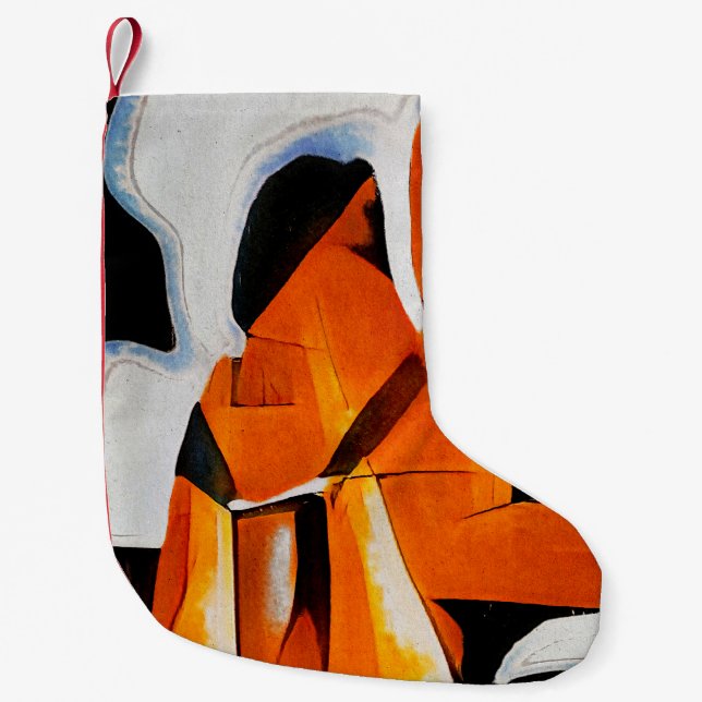Abstract in the style of modern cubism based on th small christmas stocking (Front)