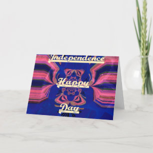 Abstract Independence Day Celebration Art Card