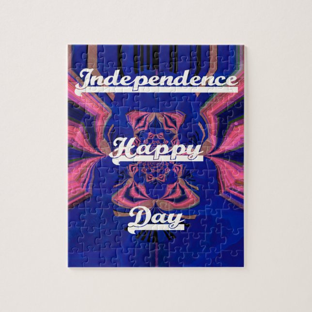 Abstract Independence Day Celebration Art Jigsaw Puzzle (Vertical)