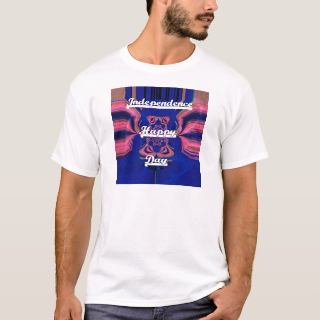 Abstract Independence Day Celebration Art T-Shirt (Front)