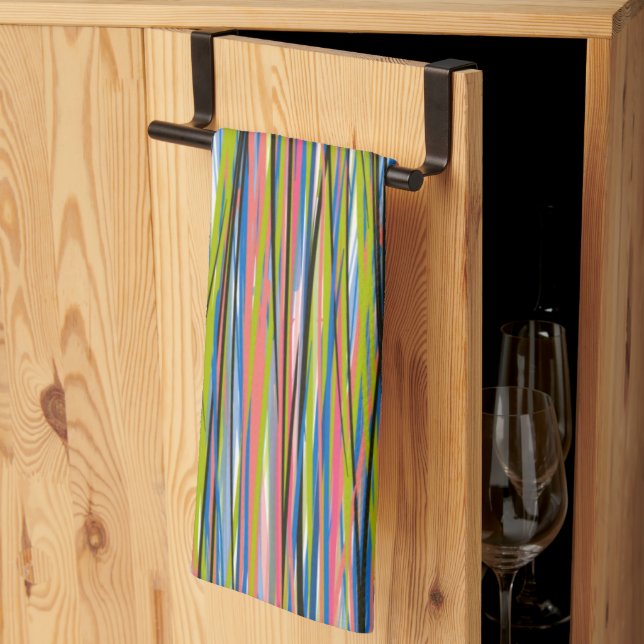 Abstract Indian Boho Line Pattern     Kitchen Towel (Thirds Fold)