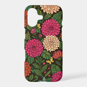 Abstract Indian Dahlia Butterflies iPhone Cases