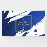 Abstract Indigo Blue Brushstrokes