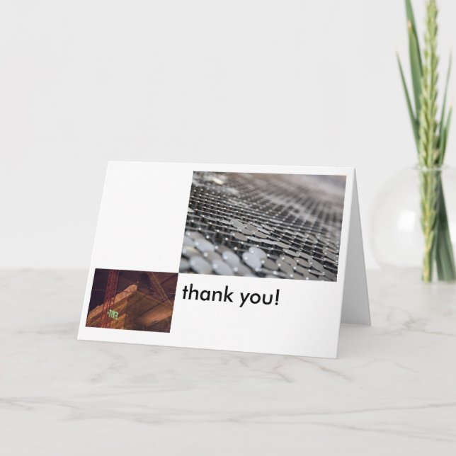 Abstract Industrial Thank You Card (Front)