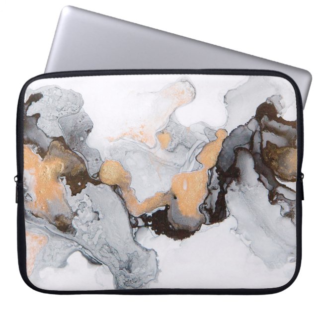 Abstract ink and acrylic background. Trend 2018. L Laptop Sleeve (Front)