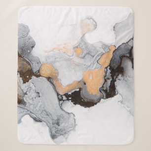 Abstract ink and acrylic background. Trend 2018. L Sherpa Blanket