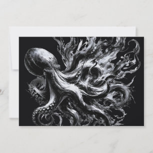 Abstract Ink Fluid Octopus Kraken Announcement
