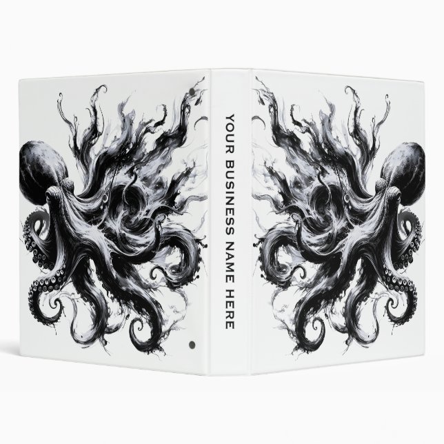 Abstract Ink Fluid Octopus Kraken Binder (Background)