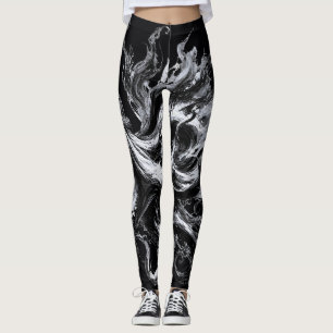 Abstract Ink Fluid Octopus Kraken Leggings