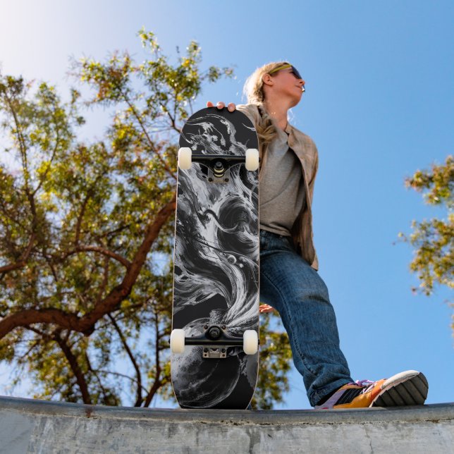 Abstract Ink Fluid Octopus Kraken Skateboard (Outdoor 1)