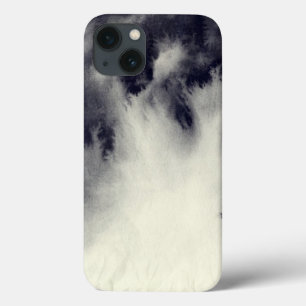 Abstract ink painting on grunge paper texture. iPhone 13 case
