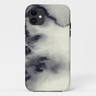 Abstract ink painting on grunge paper texture. iPhone 11 case