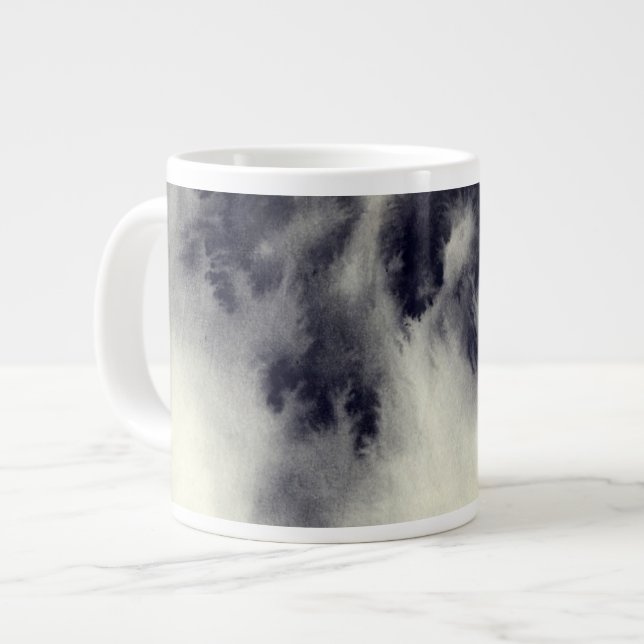 Abstract ink painting on grunge paper texture. large coffee mug (Front Left)