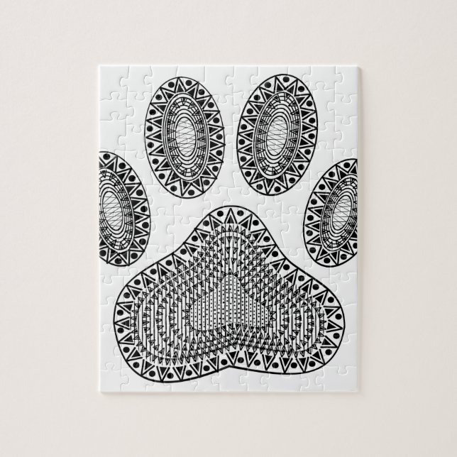 Abstract Ink Paw Print Jigsaw Puzzle (Vertical)