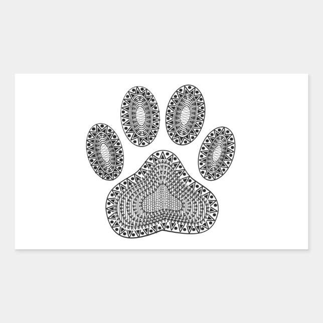 Abstract Ink Paw Print Sticker (Front)