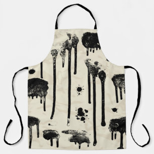 Abstract ink splatters seamless pattern apron