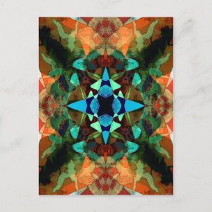 Abstract Inkblot Pattern Postcard