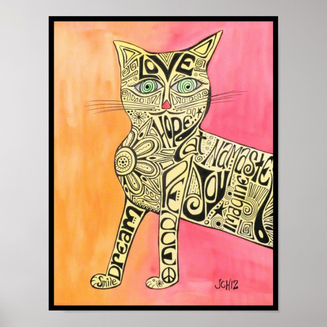 Abstract Inspiration Cat Poster (Front)