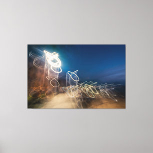 Abstract Intentional Camera Movement Night Light T Canvas Print