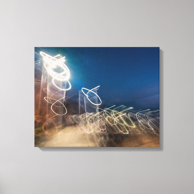 Abstract Intentional Camera Movement Night Light T Canvas Print (Front)